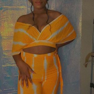 2 Piece Orange & White set!